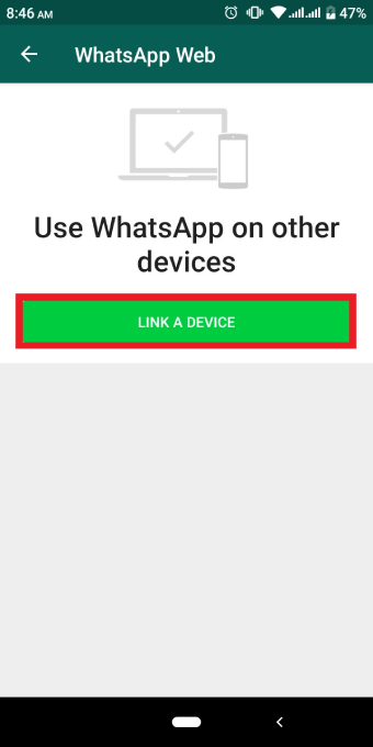 Whatsapp Web Link a device